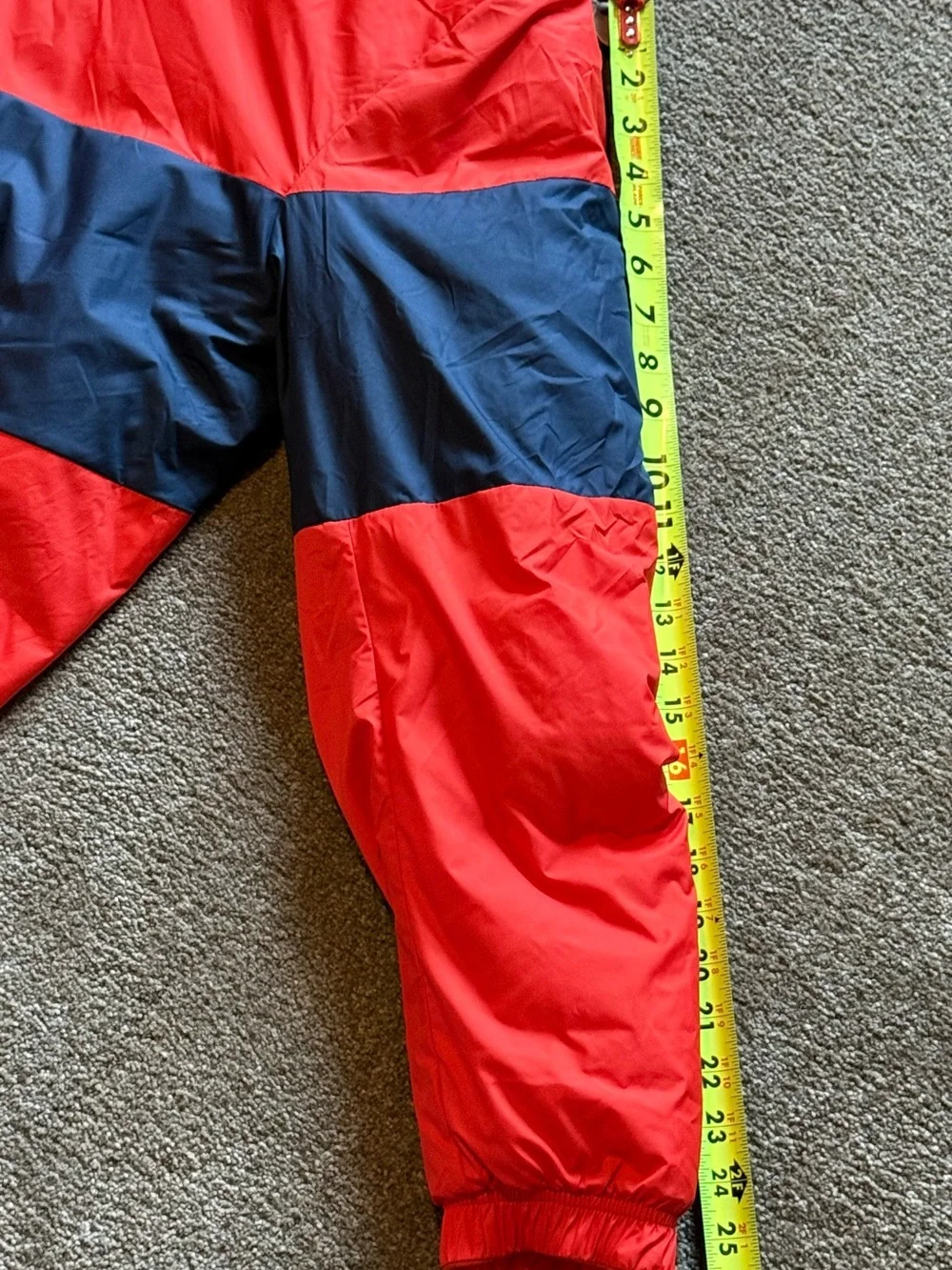 Nike Red Hooded Windbreaker with Black Chevron
